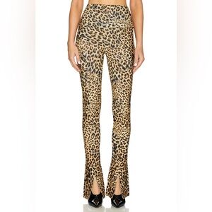 Norma Kamali Leopard Print Spat‎ Flared Leggings Sz. XL (Tall Girl Friendly)